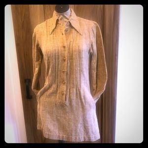 Vintage Long Sleeve Dress with Pockets